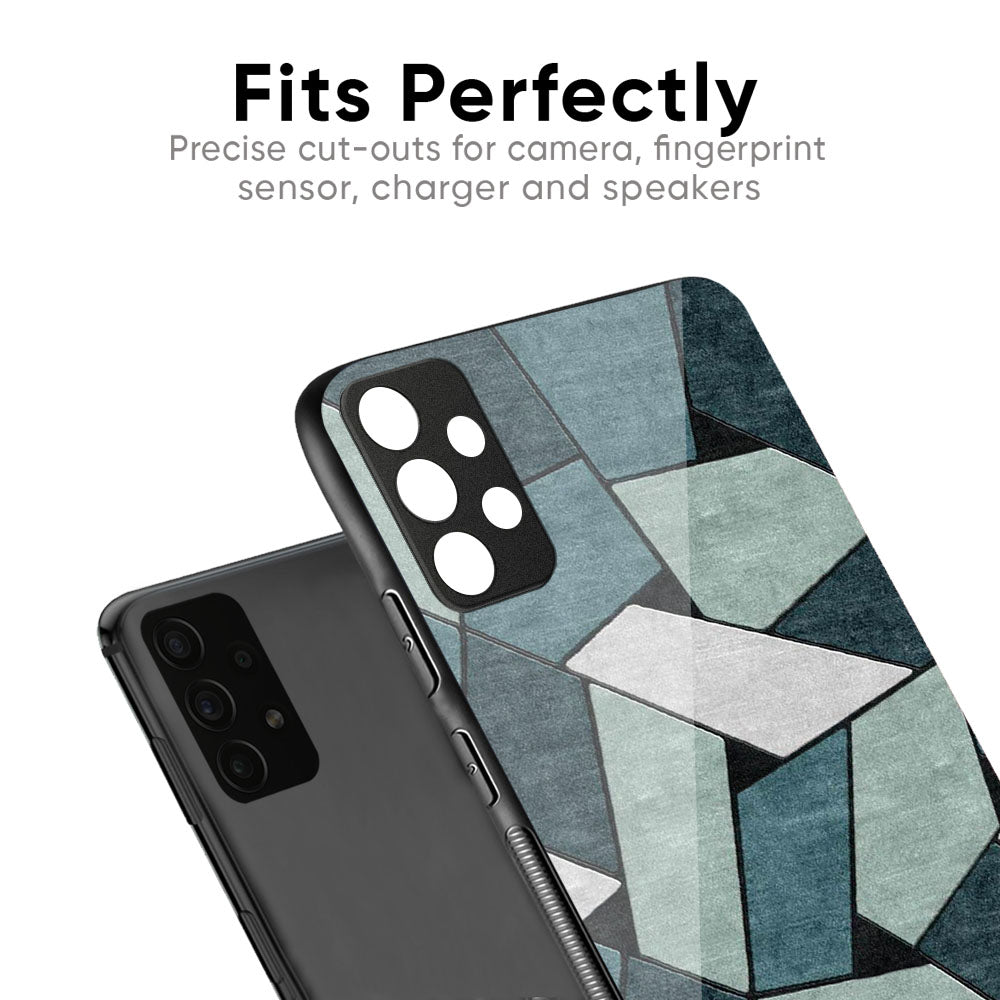 Abstact Tiles Glass Case for Poco M4 5G