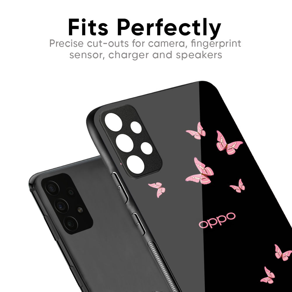 Fly Butterfly Glass Case for Oppo Reno4 Pro