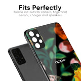 Flowers & Butterfly Glass Case for Oppo Reno8 5G