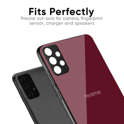 Classic Burgundy Glass Case for Realme 10 Pro 5G