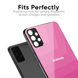 Pink Ribbon Caddy Glass Case for Samsung Galaxy A54 5G