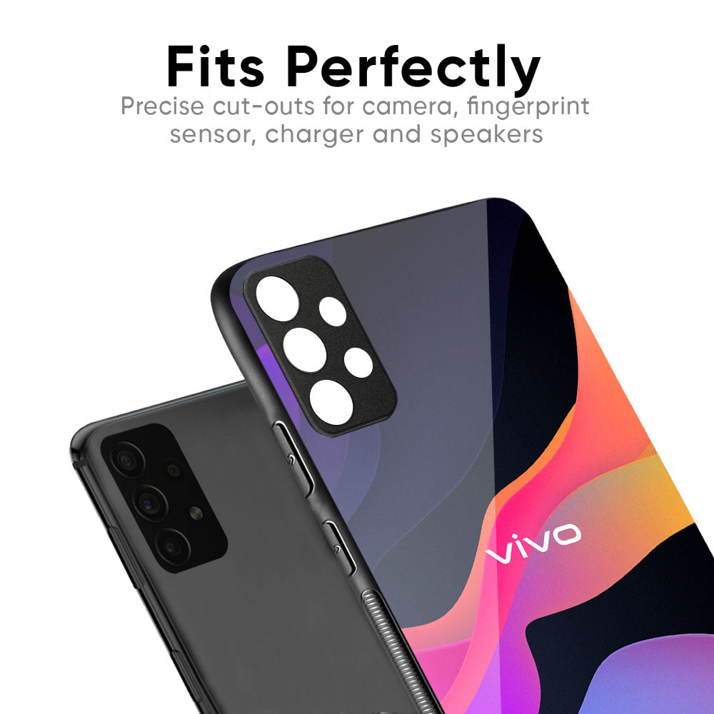 Colorful Fluid Glass Case for Vivo X50 Pro