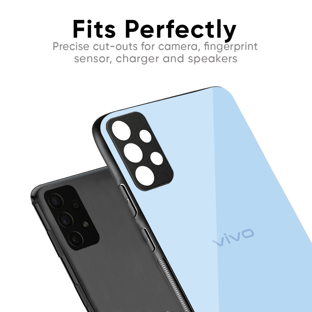 Pastel Sky Blue Glass Case for Vivo X50 Pro
