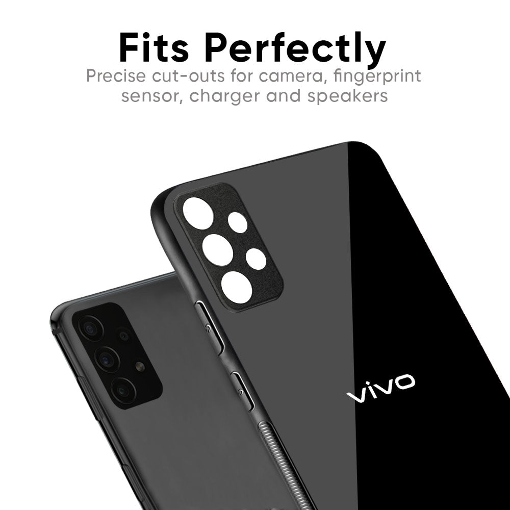Jet Black Glass Case for Vivo X50 Pro