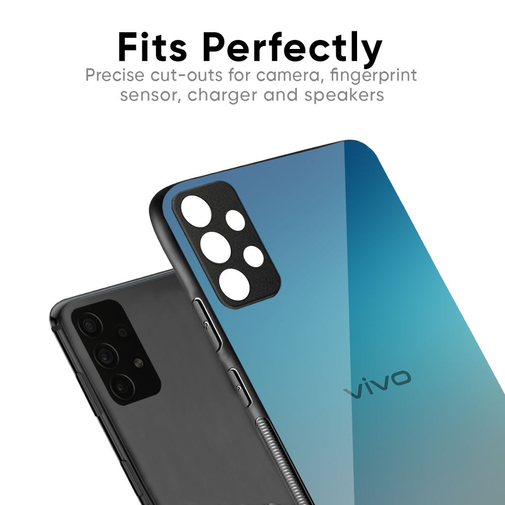 Sea Theme Gradient Glass Case for Vivo X50 Pro