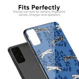 Blue Cheetah Glass Case for Samsung Galaxy F14 5G