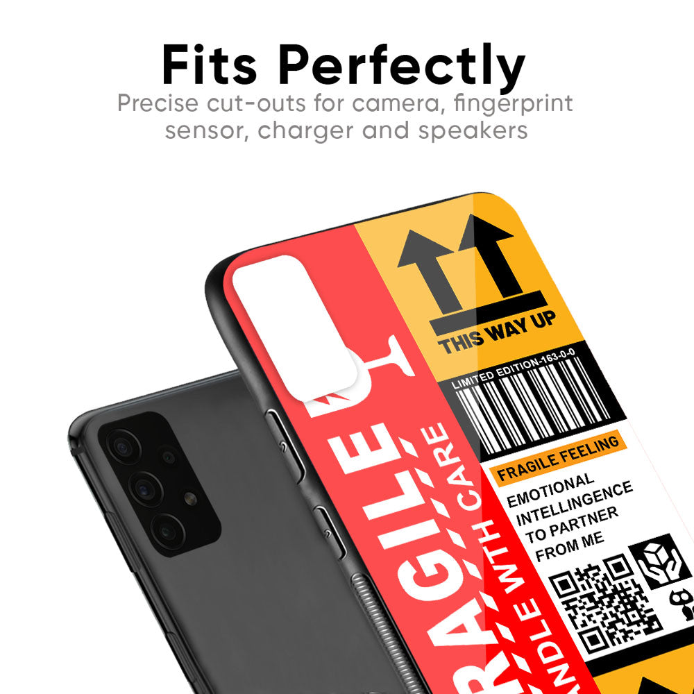Handle With Care Glass Case for Samsung Galaxy F41