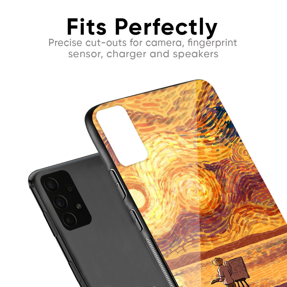 Sunset Vincent Glass Case for Samsung Galaxy F41
