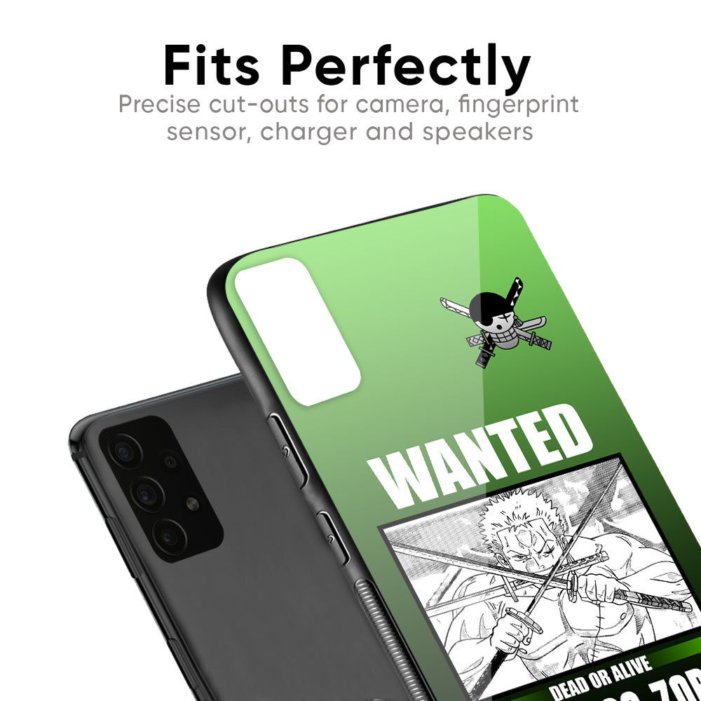 Zoro Wanted Glass Case for Samsung Galaxy F41