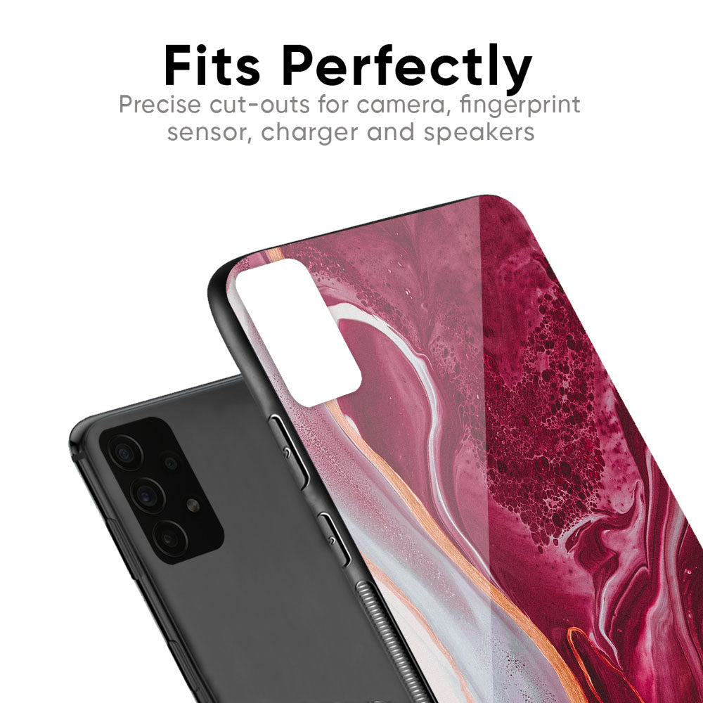 Crimson Ruby Glass Case for Samsung Galaxy F41
