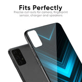Vertical Blue Arrow Glass Case For Oppo Find X2