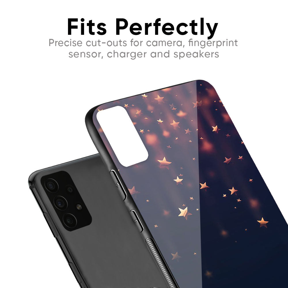 Falling Stars Glass Case For Samsung Galaxy F41