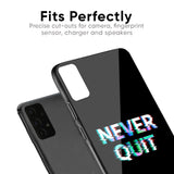 Never Quit Glass Case For Redmi Note 9 Pro Max