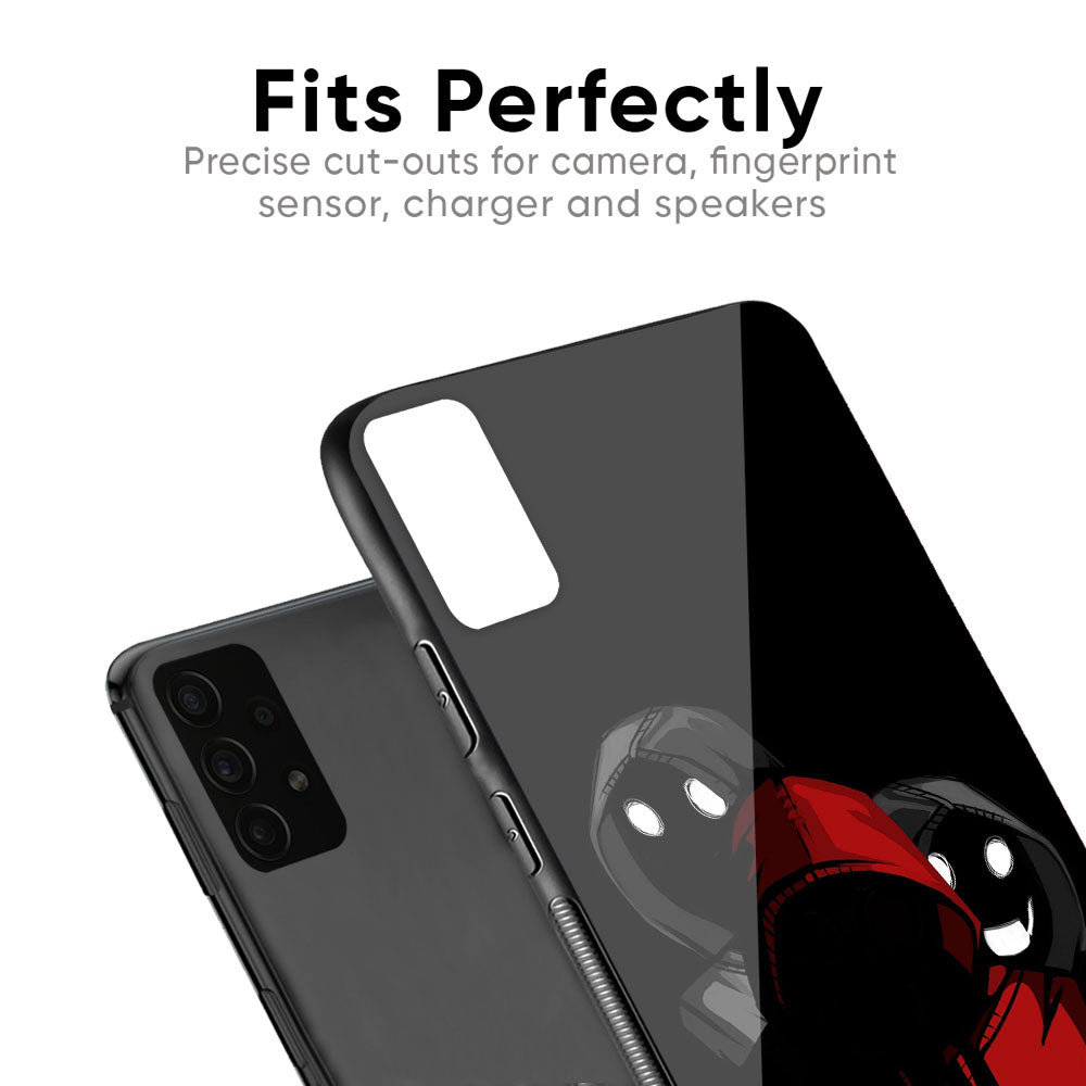 Shadow Character Glass Case for Samsung Galaxy F41