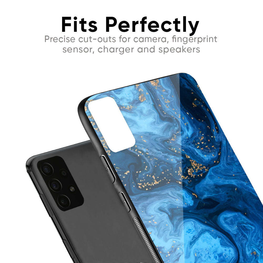 Gold Sprinkle Glass case for Samsung Galaxy F41
