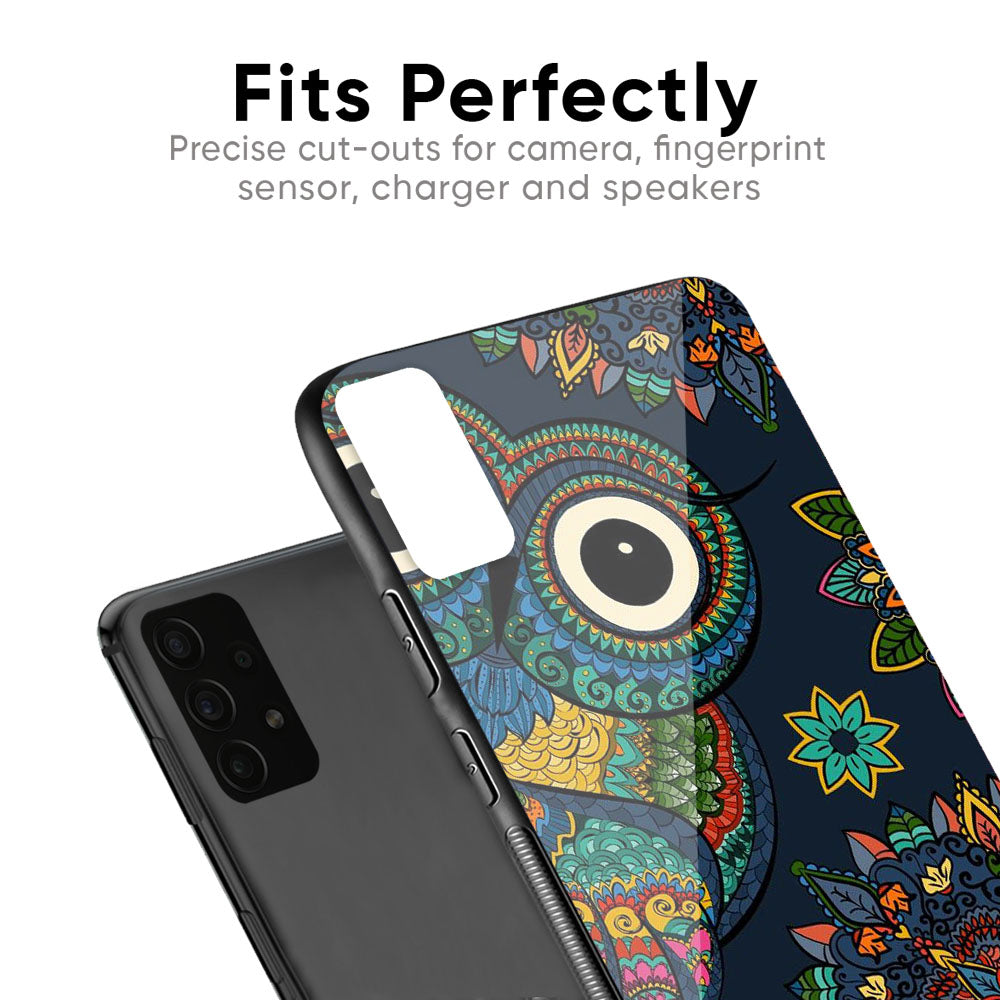 Owl Art Glass Case for Samsung Galaxy F41