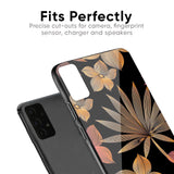 Lines Pattern Flowers Glass Case for Samsung Galaxy F14 5G