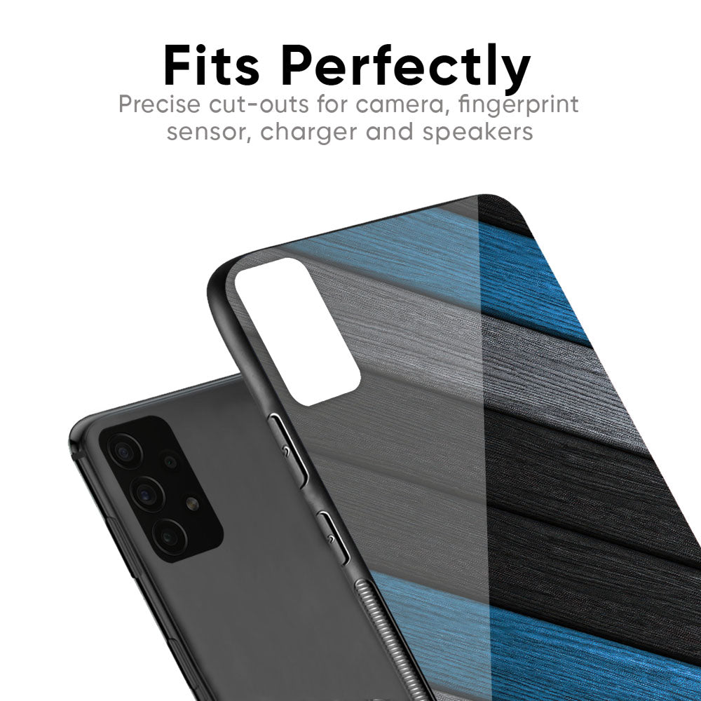 Multicolor Wooden Effect Glass Case for Huawei P30 Pro