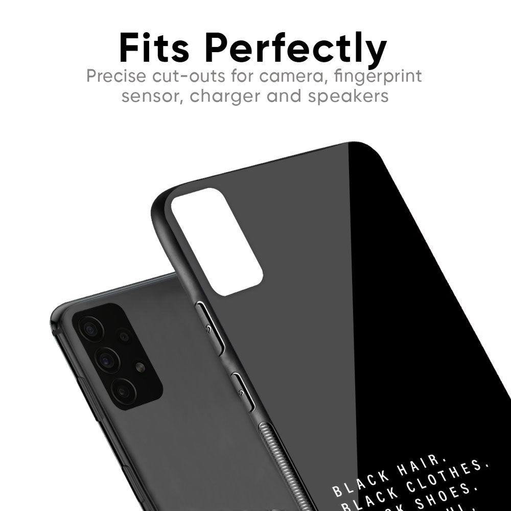 Black Soul Glass Case for Samsung Galaxy F41