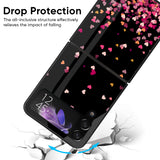 Heart Rain Fall Glass Case for Samsung Galaxy Z Flip4 5G