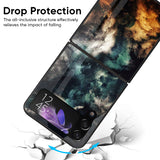 Multicolor Cloudy Smoke Glass Case for Samsung Galaxy Z Flip4 5G