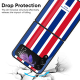 Tricolor Flag Glass Case for Samsung Galaxy Z Flip4 5G