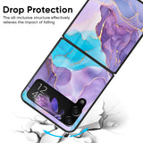 Alcohol ink Marble Glass Case for Samsung Galaxy Z Flip4 5G