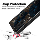 Blue Golden Leaves Glass Case for Samsung Galaxy Z Fold4 5G