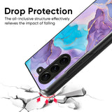 Alcohol ink Marble Glass Case for Samsung Galaxy Z Fold5 5G
