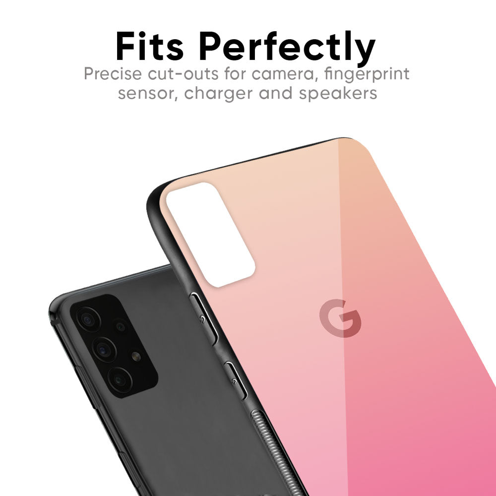 Pastel Pink Gradient Glass Case For Google Pixel 6a