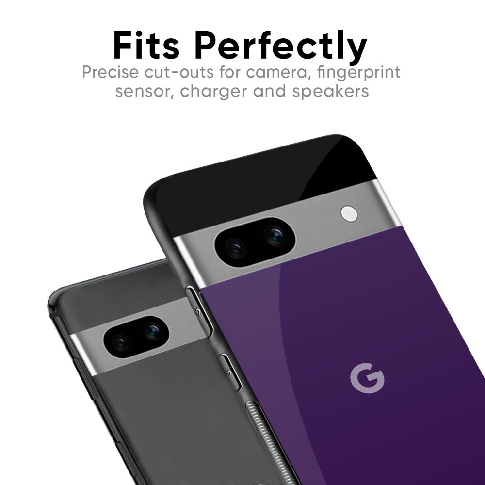 Dark Purple Glass Case for Google Pixel 8 Pro