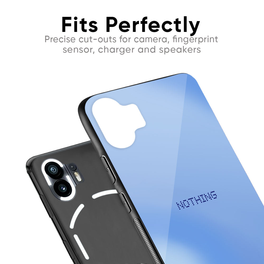 Vibrant Blue Texture Glass Case for Nothing Phone 1