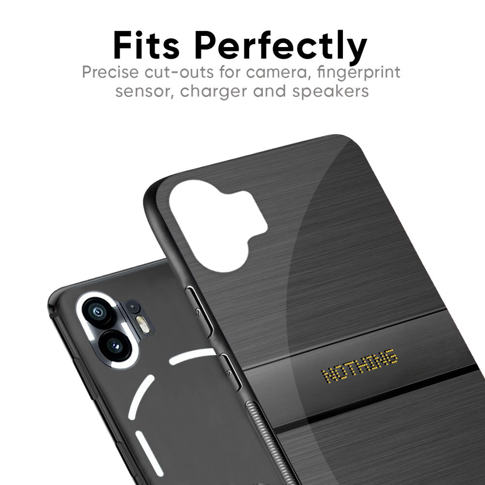 Grey Metallic Glass Case For Nothing Phone 2