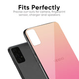 Pastel Pink Gradient Glass Case For Oppo Reno 3