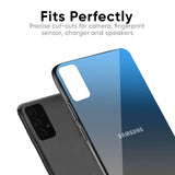 Blue Grey Ombre Glass Case for Samsung Galaxy A30s