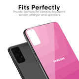 Pink Ribbon Caddy Glass Case for Samsung Galaxy A30s