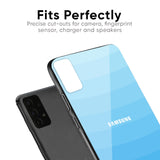 Wavy Blue Pattern Glass Case for Samsung Galaxy A30s