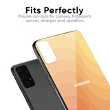 Orange Curve Pattern Glass Case for Samsung Galaxy A30s