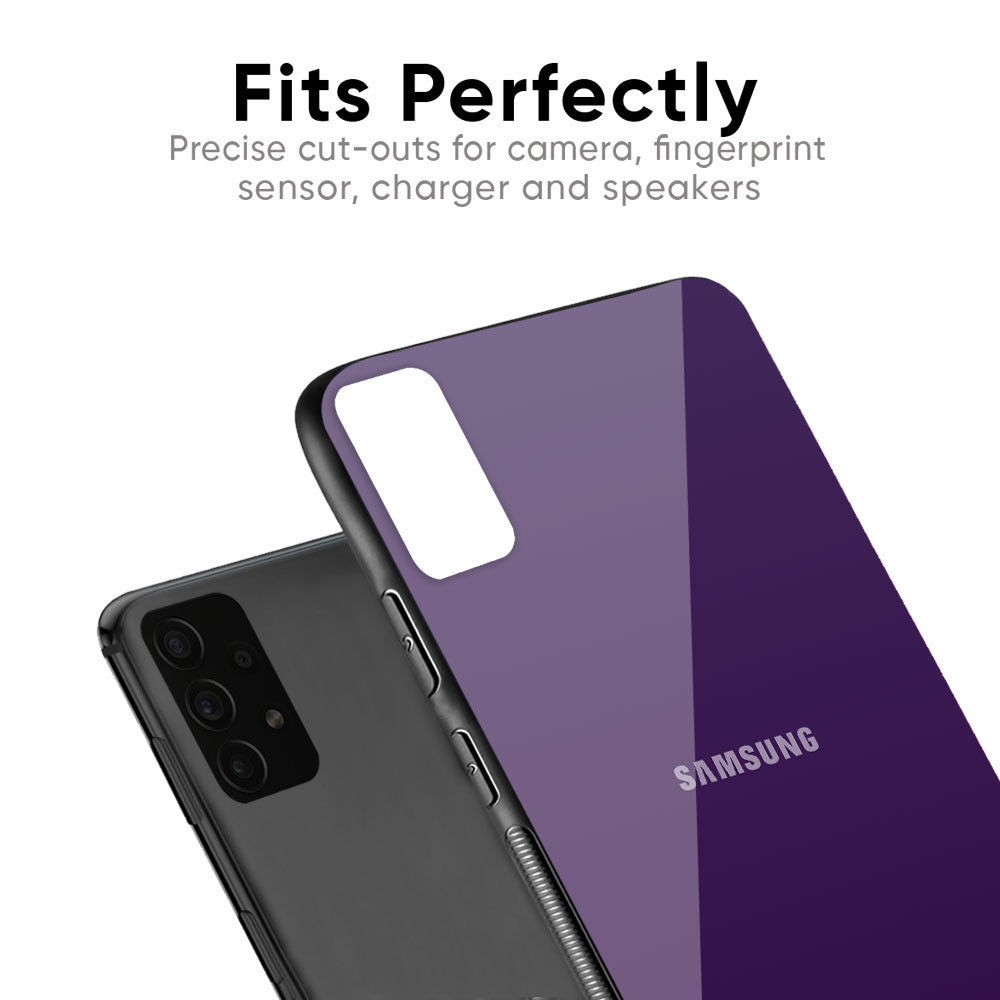 Dark Purple Glass Case for Samsung Galaxy F41