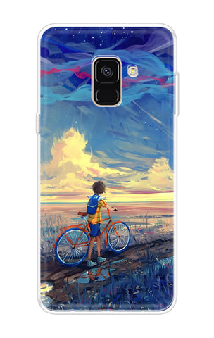 Riding Bicycle to Dreamland Samsung A8 Plus 2018 Back Cover