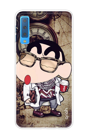 Nerdy Shinchan Samsung A7 2018 Back Cover