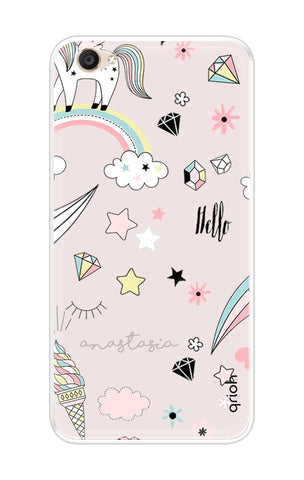 Unicorn Doodle Vivo Y55s Back Cover