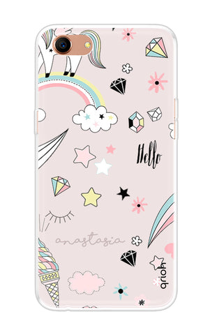 Unicorn Doodle Oppo A83 Back Cover