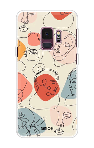 Abstract Faces Samsung S9 Back Cover