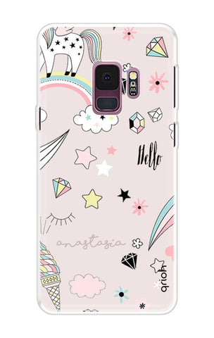 Unicorn Doodle Samsung S9 Back Cover