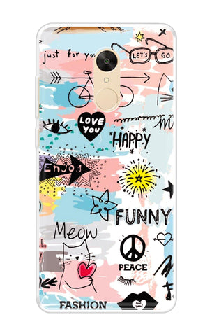 Happy Doodle Redmi Note 5 Back Cover