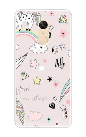 Unicorn Doodle Redmi Note 5 Back Cover