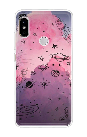 Space Doodles Art Redmi Note 5 Pro Back Cover