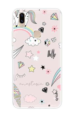 Unicorn Doodle Vivo V9 Back Cover