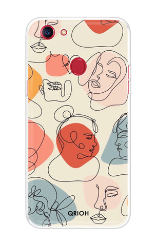 Abstract Faces Oppo F7 Back Cover